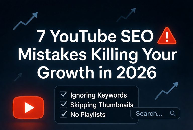 7 YouTube SEO Mistakes Killing Your Growth in 2026 (And How to Fix Them Fast) 1